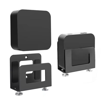 Universal adjustable wall mount for Apple TV, routers, modems, and TV boxes. Space-saving, sturdy, and easy to install—perfect for clean home setups.
