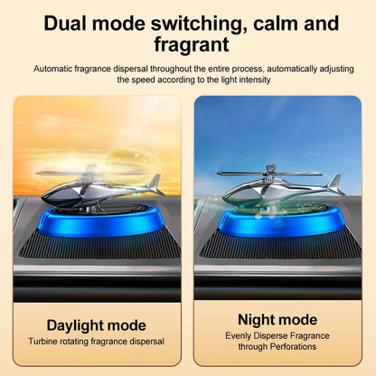 🔥 Solar Rotating Helicopter Car Dashboard Decor with Aromatherapy