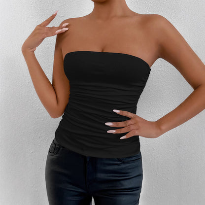 Zarusky Off-Shoulder Camisole Top – Sexy Slim Fit Women's Strapless Top