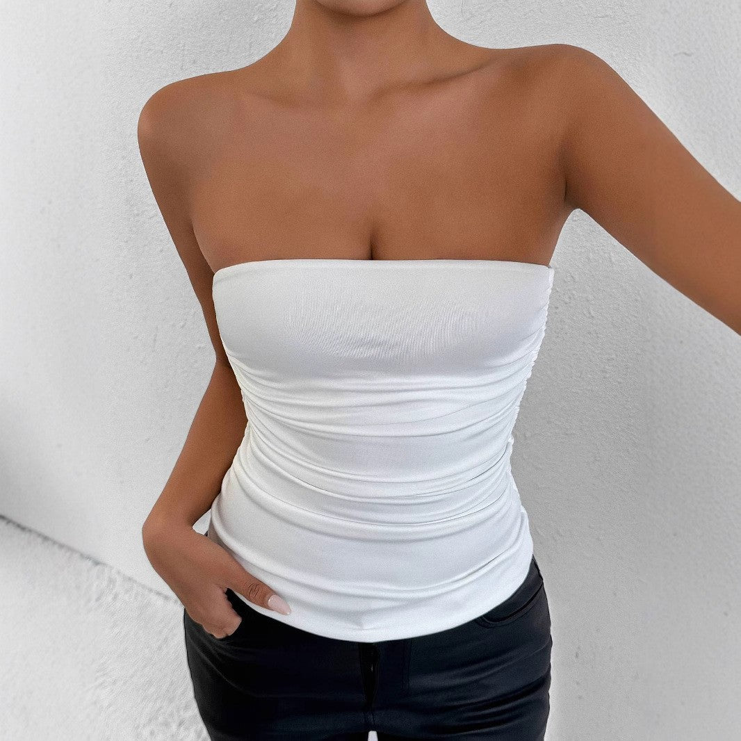Zarusky Off-Shoulder Camisole Top – Sexy Slim Fit Women's Strapless Top