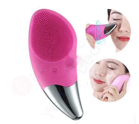 Zarusky Mini Electric Facial Cleansing Brush - Sonic Silicone Face Massager for Deep Pore Cleaning