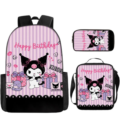 New Cartoon School Bag for Girls | High-Quality Printed Kids Backpack with Pencil Case | Custom Bookbag, Cute & Durable School Bags for Children
