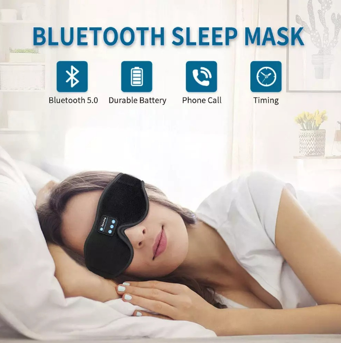 3D Bluetooth Sleep Eye Mask with Wireless Music | Soft Stereo Headset for Relaxation & Deep Sleep