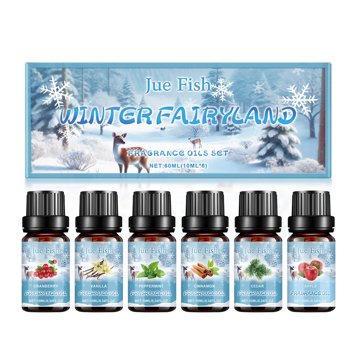 Winter Aromatherapy Essential Oil Set – Natural Fragrance Oils for Humidifier & Diffuser