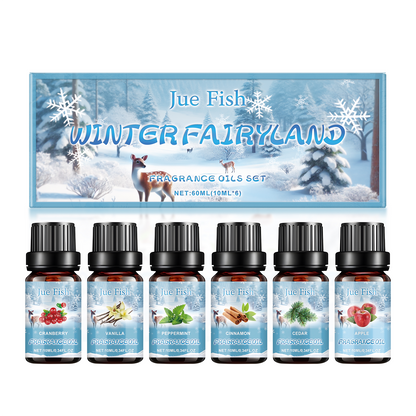 Winter Aromatherapy Essential Oil Set – Natural Fragrance Oils for Humidifier & Diffuser