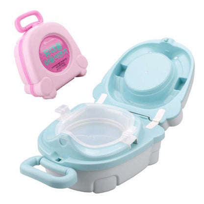 Kids Travel Potty Emergency Toilet | Portable Toddler Potty for Outdoor Camping, Car Travel & Potty Training | Foldable Leak-Proof Training Toilet