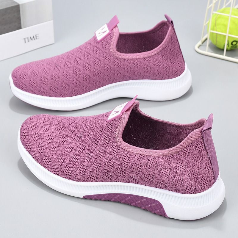 Summer Korean Mesh Comfortable Women Shoes - Breathable Hollow Sports Walking Sneakers