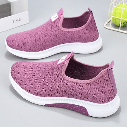 Summer Korean Mesh Comfortable Women Shoes - Breathable Hollow Sports Walking Sneakers