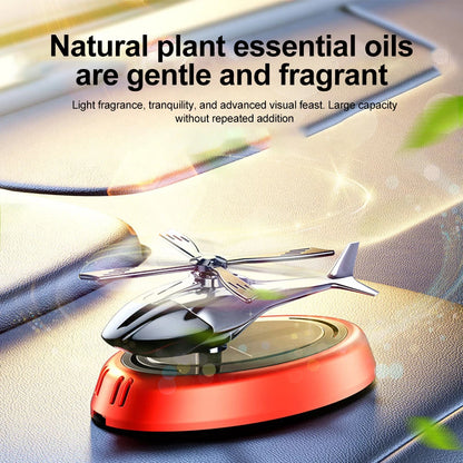 🔥 Solar Rotating Helicopter Car Dashboard Decor with Aromatherapy