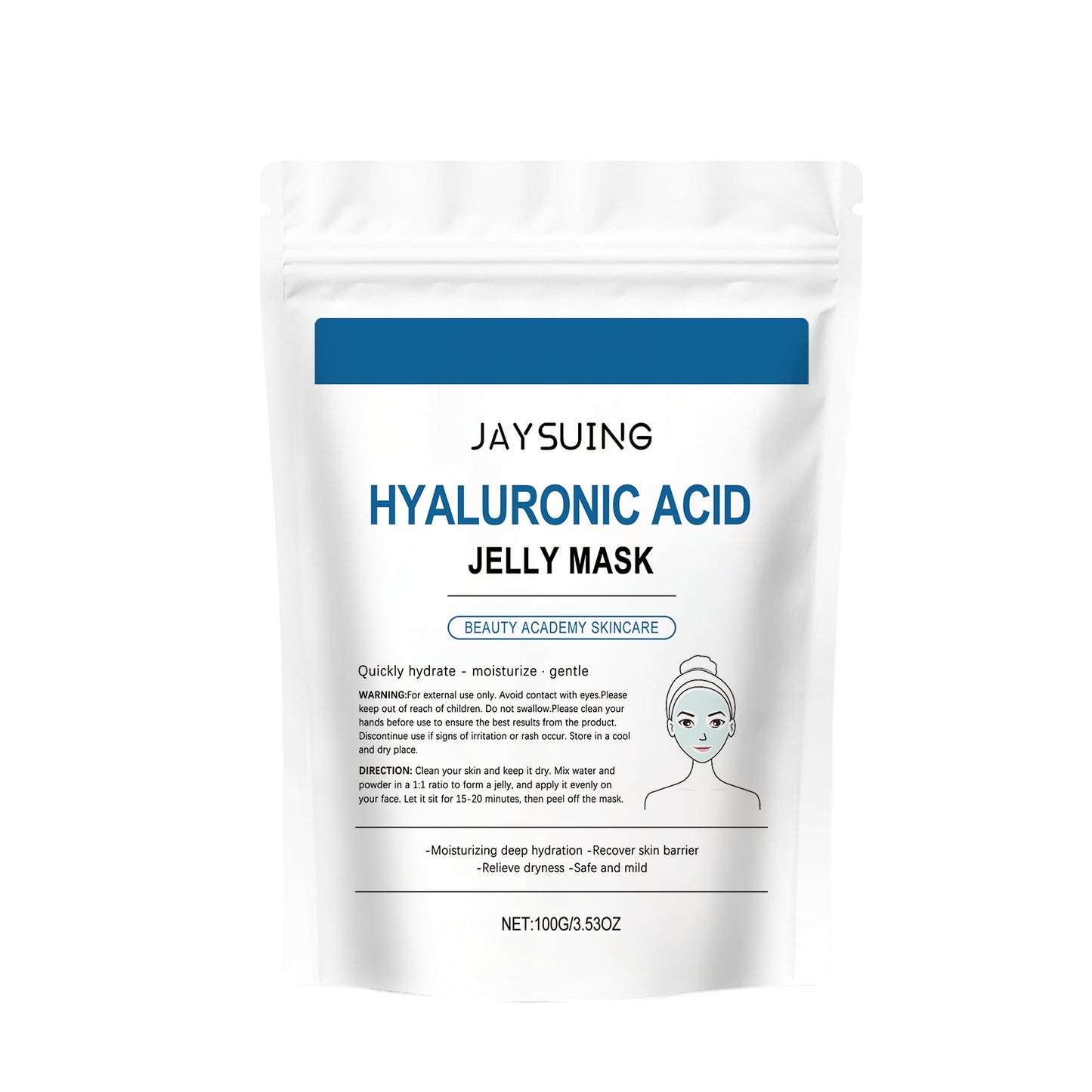 Jaysuing Hyaluronic Acid Moisturizing Mask – Deep Hydration for Tender, Smooth & Delicate Skin