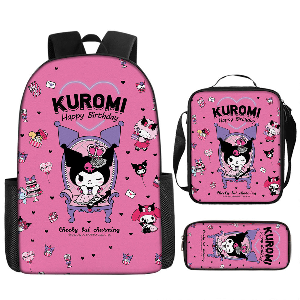New Cartoon School Bag for Girls | High-Quality Printed Kids Backpack with Pencil Case | Custom Bookbag, Cute & Durable School Bags for Children