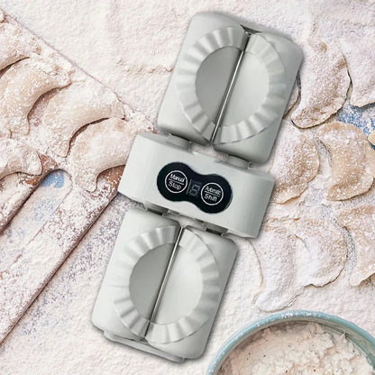 Make perfect dumplings at home with this fully automatic electric dumpling maker. Double-head design for fast, uniform pierogi and dumplings with minimal effort.