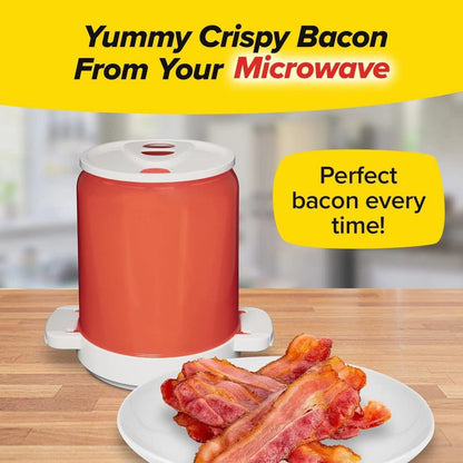 Microwave grill plate made from food-grade PP. Perfect for bacon, meat, and grilling—oil-draining design for healthier, faster cooking.