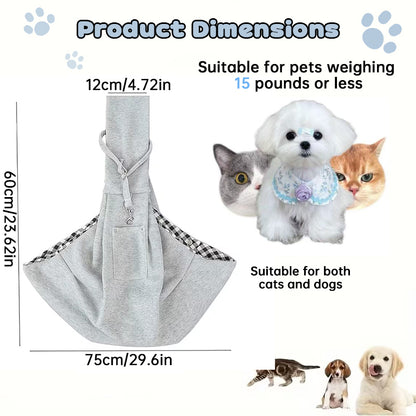 Portable Pet Carrier Bag for Small Dogs & Cats up to 7.5kg - Lightweight Shoulder Bag for Travel, Hiking, and Outdoor Use