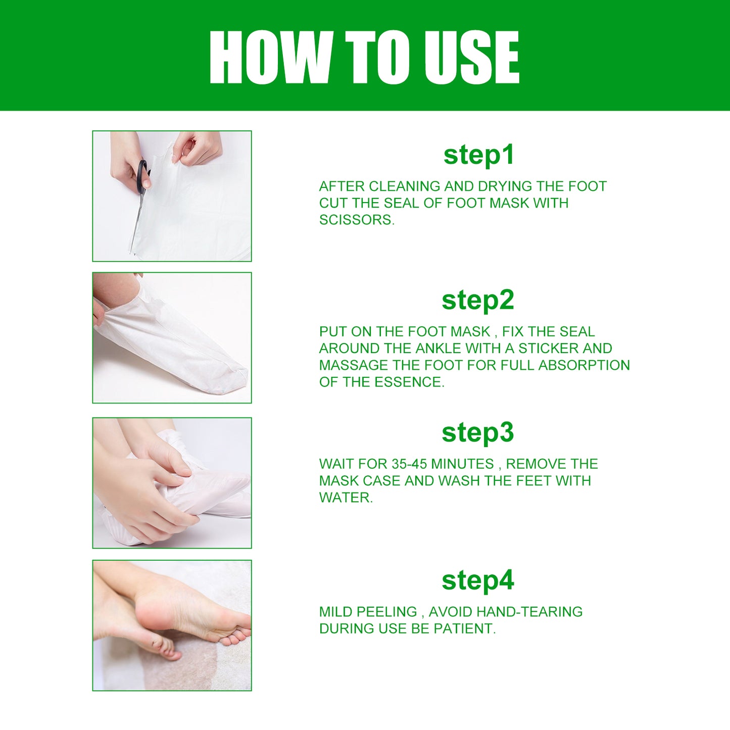 Aloe Vera Foot Mask - Moisturizing Anti-Cracking Dead Skin Removal