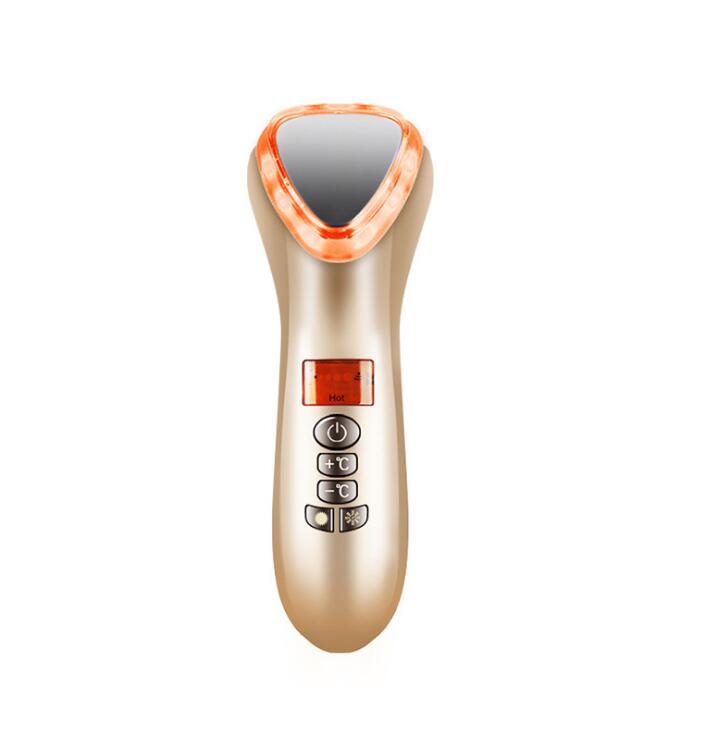 Ultrasonic Hot Cold LED Facial Hammer - Professional Face & Body Massager