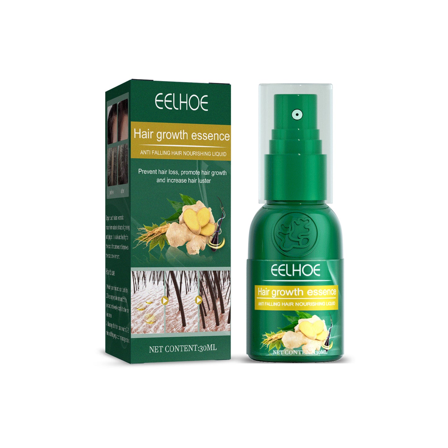 Ginger Hair Growth Spray - Nourish Hair Roots & Prevent Hair Loss | Zarusky