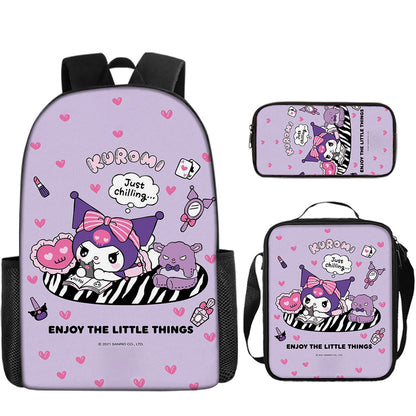 New Cartoon School Bag for Girls | High-Quality Printed Kids Backpack with Pencil Case | Custom Bookbag, Cute & Durable School Bags for Children