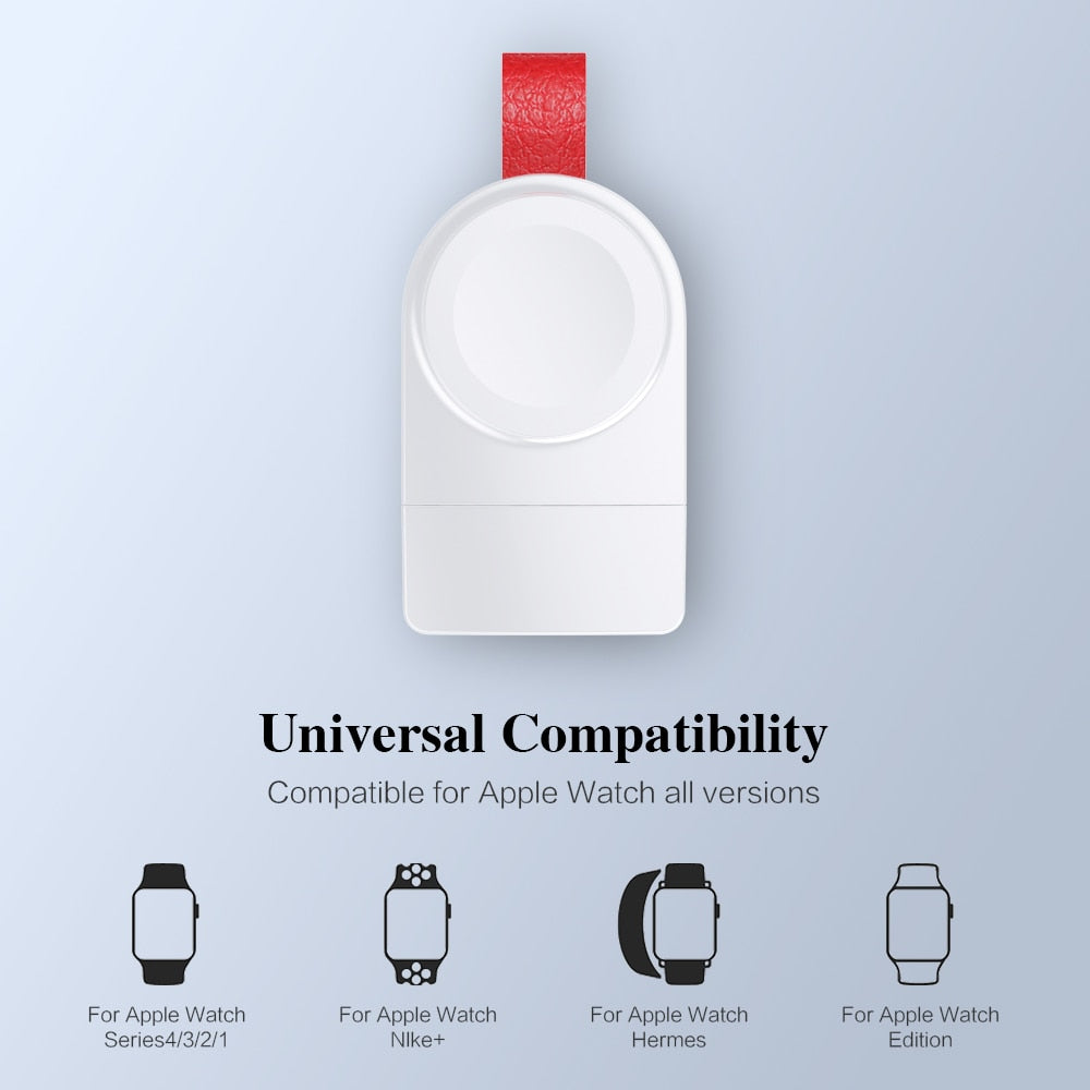 Portable Magnetic Apple Watch Charger | Cable-Free USB Wireless Charging Dock for iWatch Series 1-11, SE & Ultra