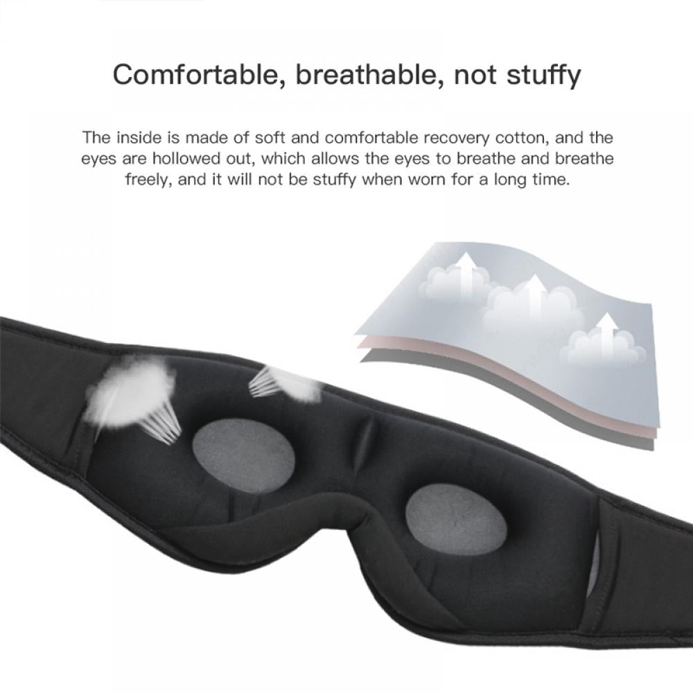Zarusky™ Dream-Scape 3D Sleep Mask – Blackout Bluetooth Headphones & Deep Sleep Eye Protection