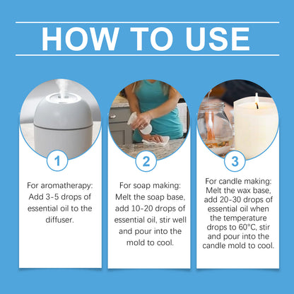 Winter Aromatherapy Essential Oil Set – Natural Fragrance Oils for Humidifier & Diffuser