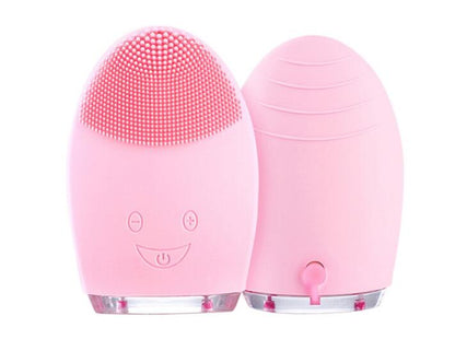 Mini Electric Facial Cleansing Brush – Waterproof Silicone Face Cleaning & Massage Tool for Deep Pore Cleansing