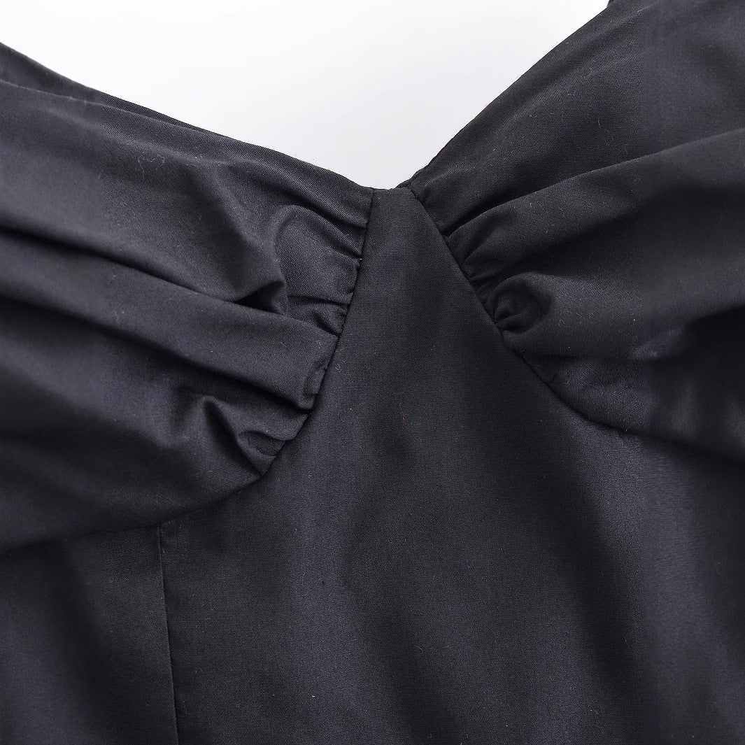 Women's Backless Corset Slim Fit Maxi Dress | Black