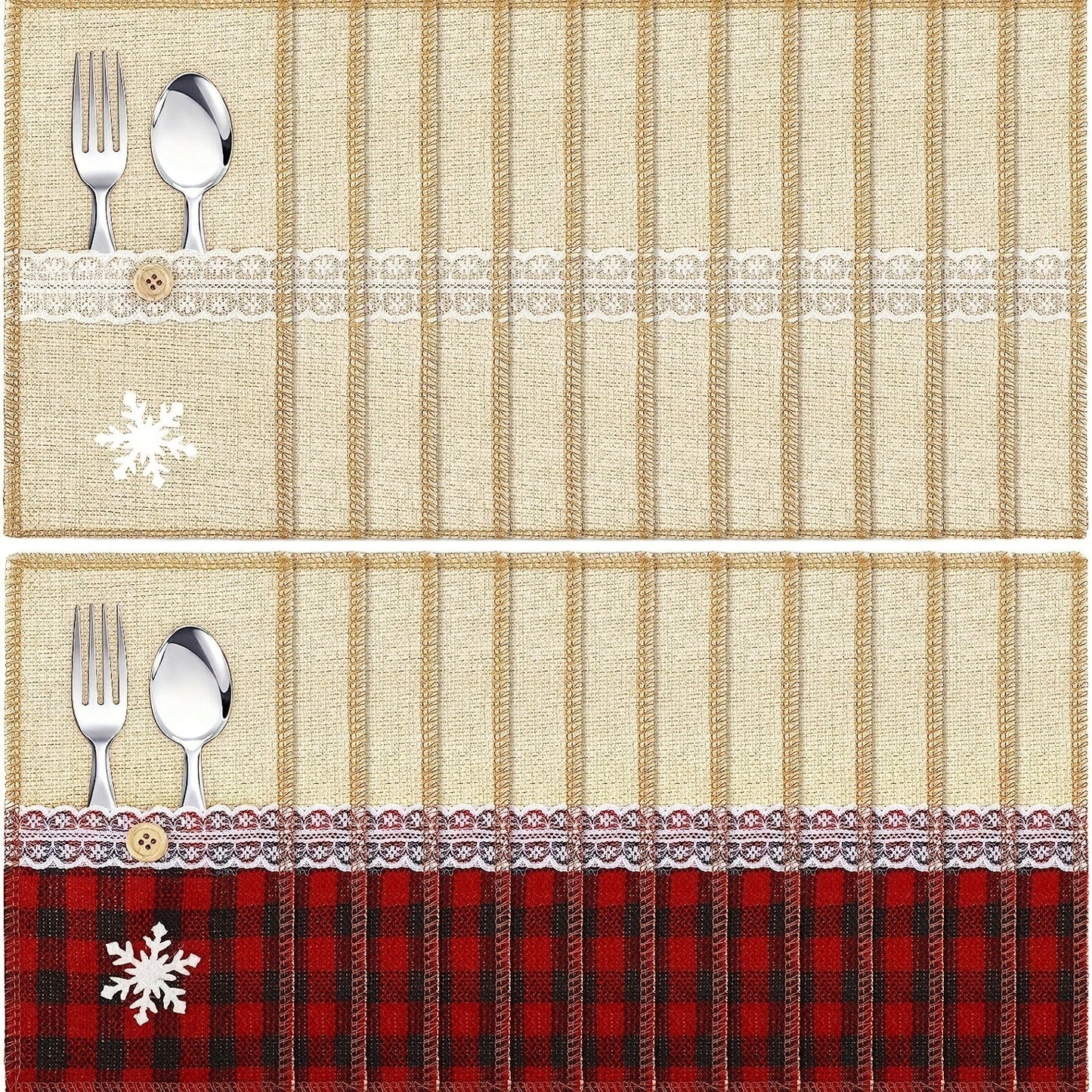 Christmas Knife & Fork Set – Festive Tableware for Holiday Dining, Home, Restaurant & Hotel Decoration