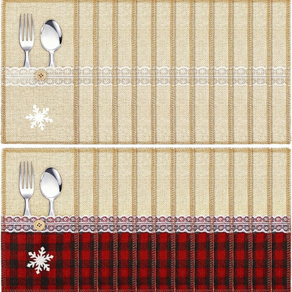 Christmas Knife & Fork Set – Festive Tableware for Holiday Dining, Home, Restaurant & Hotel Decoration