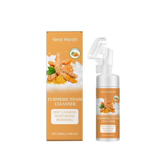 West&Month Turmeric Foam Cleanser - Gentle Pore Cleansing & Moisturizing Face Wash