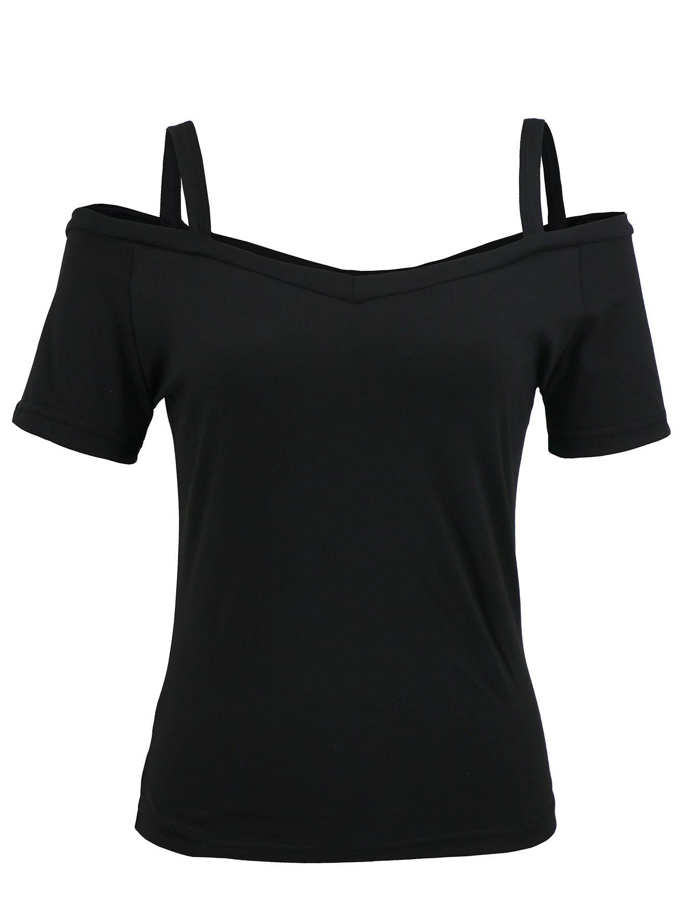 Zarusky Off-Shoulder Short Sleeve T-Shirt – Elegant One-Shoulder Top
