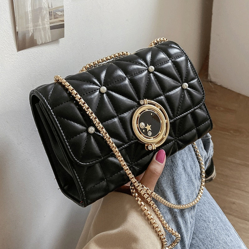 Brand Designer Women Shoulder Bags Diamond Lattice Crossbody Bag for Girls Chain Square Flap Messenger Bag Ladies Handbags