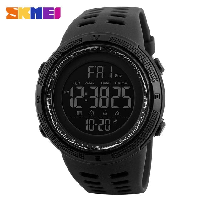 Men’s Sports Digital LED Watch – 50M Waterproof Military-Style Casual Wristwatch