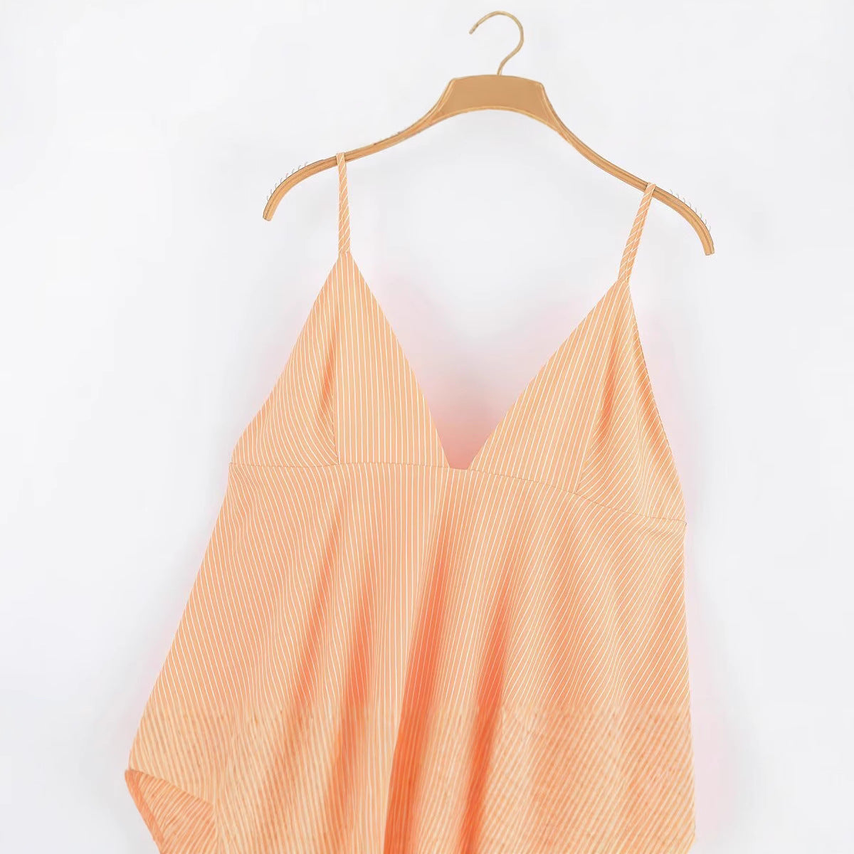 Women's V-Neck Ruched Camisole Mini Dress | Orange