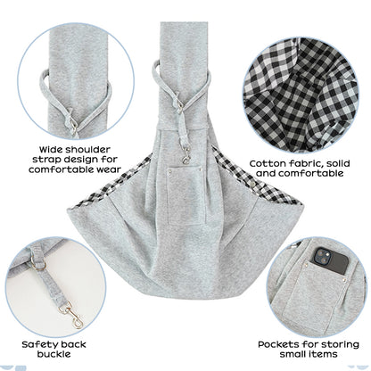 Portable Pet Carrier Bag for Small Dogs & Cats up to 7.5kg - Lightweight Shoulder Bag for Travel, Hiking, and Outdoor Use