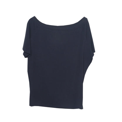Zarusky Women's Off Shoulder Slanted Collar Loose Fit Blouse – Short Sleeve Cotton Top