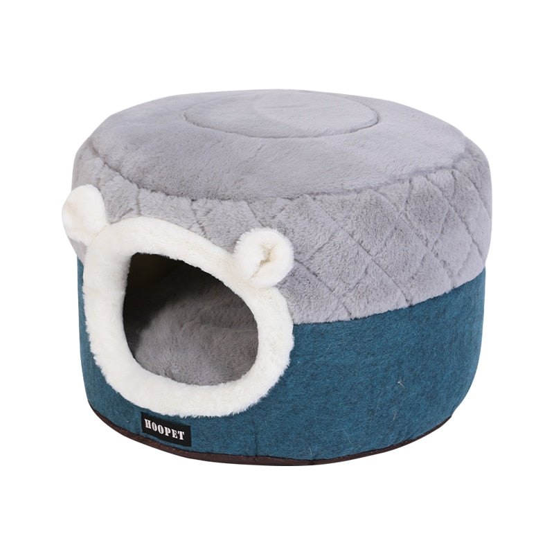 Soft Plush Pet Bed - Warm Winter Sleeping Nest for Cats & Small Dogs | Cozy Kennel Cushion