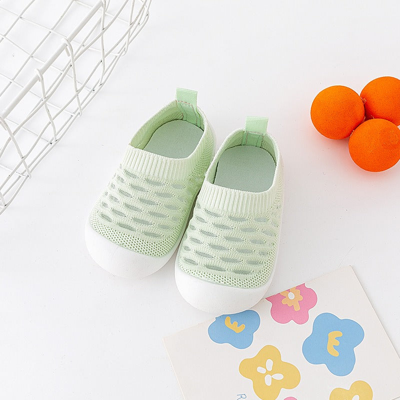 Baby Walking Shoes - Soft Sole Anti-Slip Indoor Shoes for Boys & Girls | Breathable Mesh First Walkers