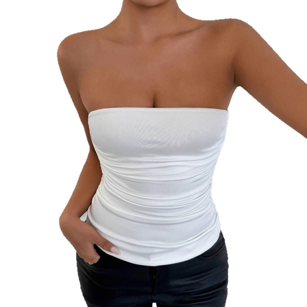 Zarusky Off-Shoulder Camisole Top – Sexy Slim Fit Women's Strapless Top