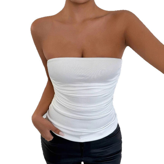 Zarusky Off-Shoulder Camisole Top – Sexy Slim Fit Women's Strapless Top