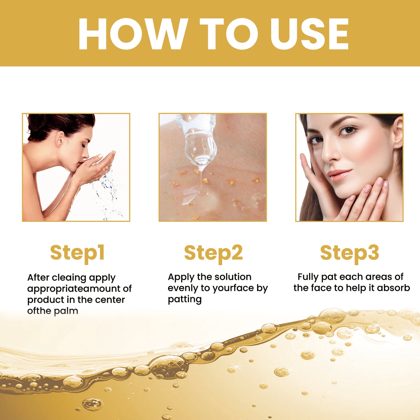24K Gold Anti-Aging Sparkling Oil Serum - Facial Firming & Wrinkle Lifting Treatment