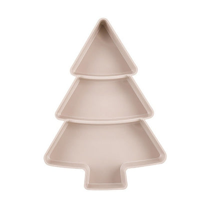 Christmas Tree Shaped Snack Serving Tray – Multi-Compartment Bowl for Nuts & Candy
