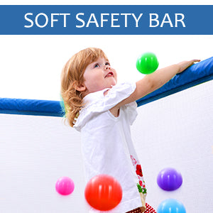 55” Toddler Trampoline with Safety Enclosure Net & Balls | Indoor & Outdoor Mini Trampoline for Kids | Safe, Sturdy Active Play for Toddlers