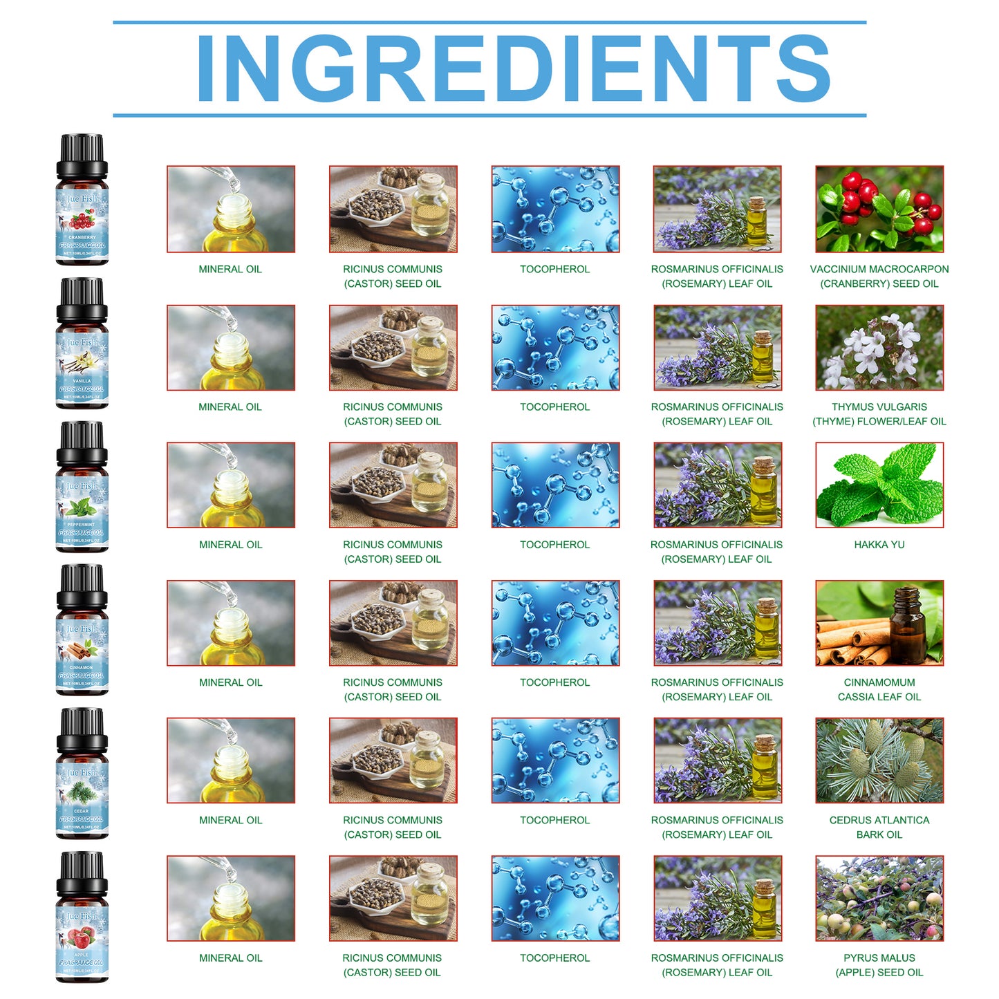 Winter Aromatherapy Essential Oil Set – Natural Fragrance Oils for Humidifier & Diffuser