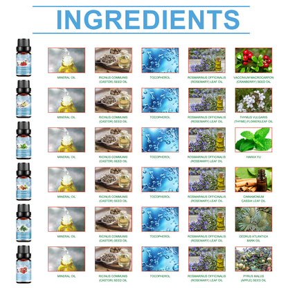 Winter Aromatherapy Essential Oil Set – Natural Fragrance Oils for Humidifier & Diffuser