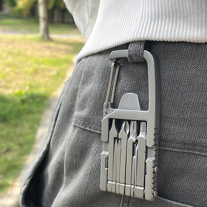 12-in-1 Portable Multitool Screwdriver Set, Folding EDC Pocket Tool with Bottle Opener for Camping, Hiking & Outdoor Repair