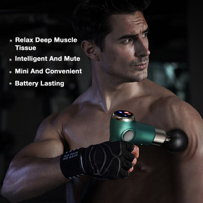 Zarusky Mini Pistolet de Massage – Masseur de Poche 32 Vitesses pour Soulagement Musculaire Profond