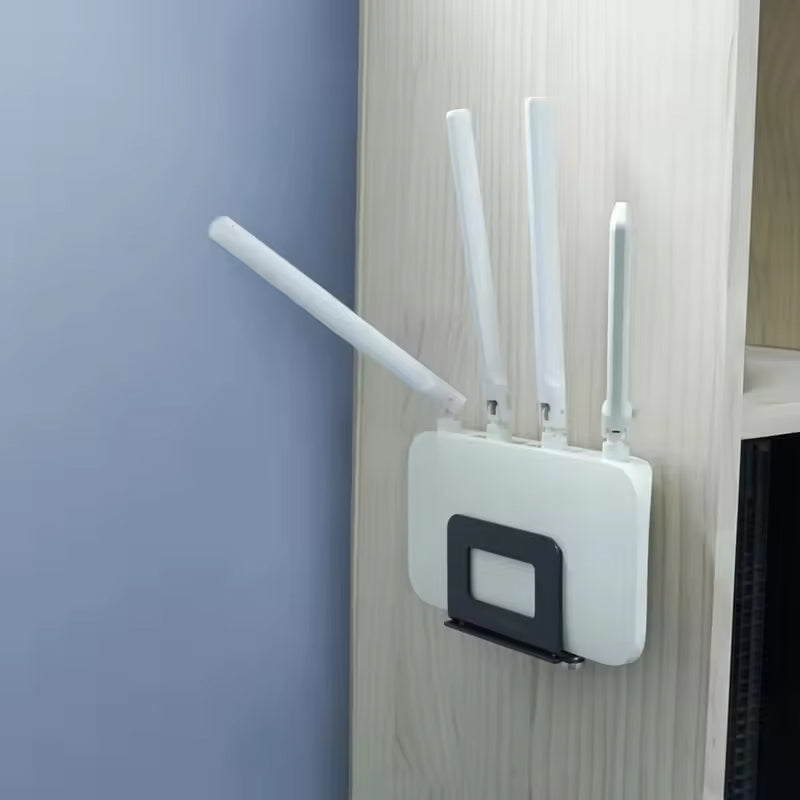 Universal adjustable wall mount for Apple TV, routers, modems, and TV boxes. Space-saving, sturdy, and easy to install—perfect for clean home setups.