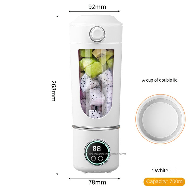 High-end portable juicer cup with powerful ice crushing and USB charging. Perfect for fresh juices, smoothies, and shakes at home or on the go.