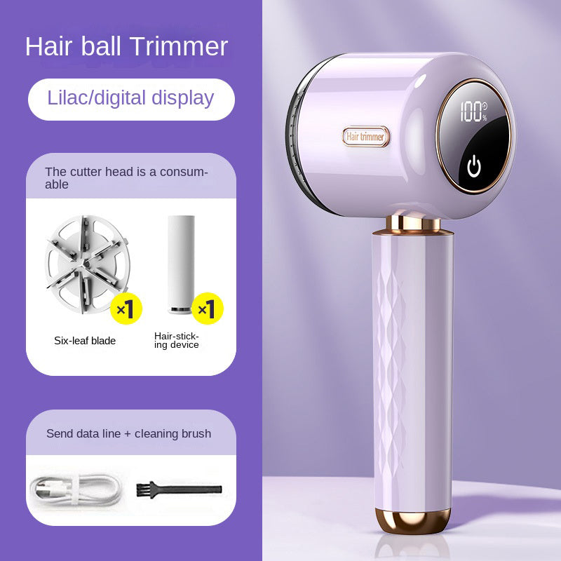 Smart rechargeable fuzz trimmer with digital display. 2-in-1 fabric shaver removes lint, fuzz, and hair—safe, powerful, and easy for home use.